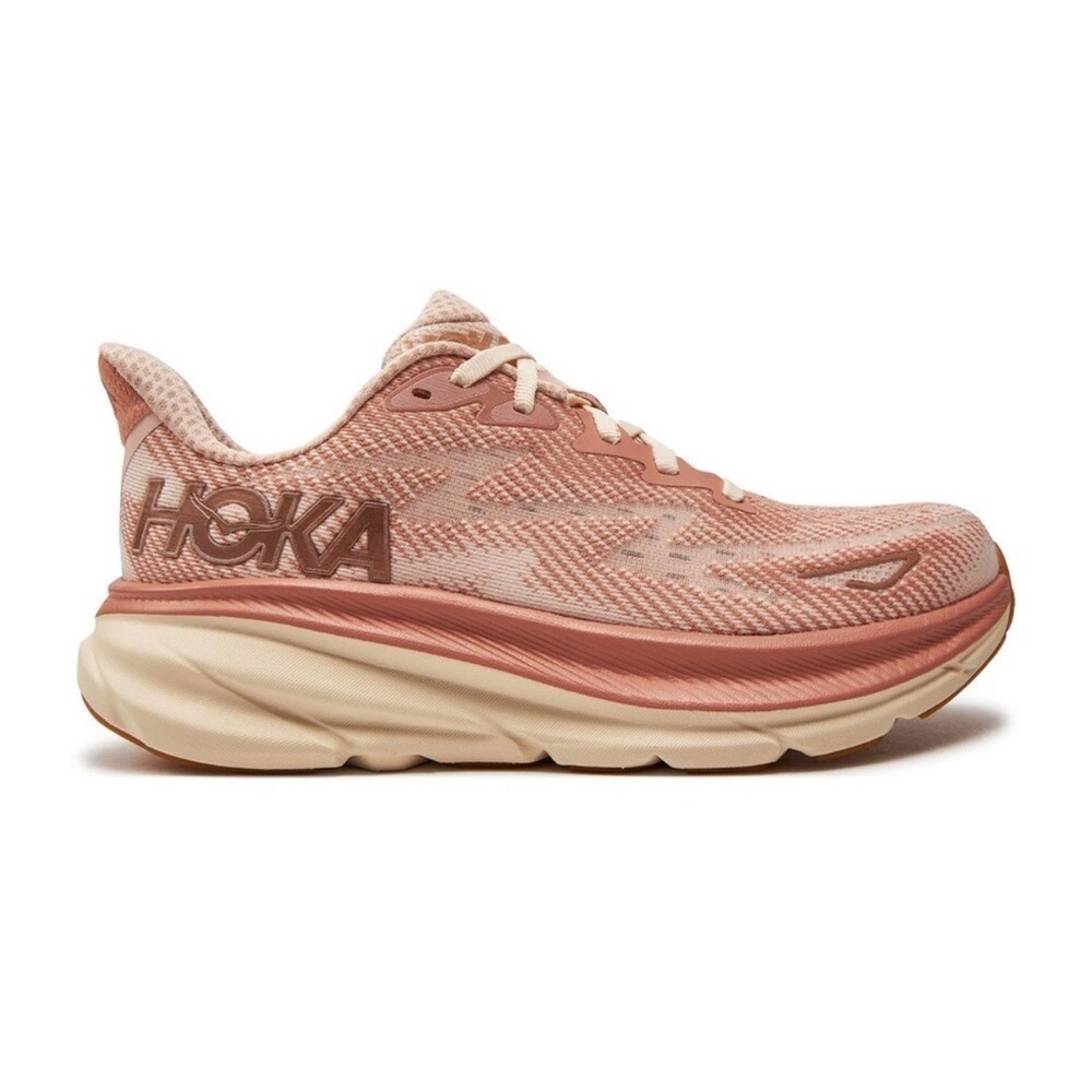 Hoka One One Clifton 9 1127896/SNC Women's Sandstone Cream Running Shoes - sz 8B